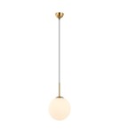 Lampy wiszące kule - Italux Deore Wisząca Brąz antyczny, biały 1xE27 40W PND-5578-1M-BRO - product 1
