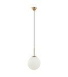 Lampy wiszące kule - Italux Deore Wisząca Brąz antyczny, biały 1xE27 40W PND-5578-1M-BRO - product 2
