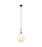 Lampy wiszące kule - Italux Deore Wisząca Czarny, biały 1xE27 40W PND-5578-1L-BK - product 1