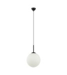 Lampy wiszące kule - Italux Deore Wisząca Czarny, biały 1xE27 40W PND-5578-1L-BK - product 2