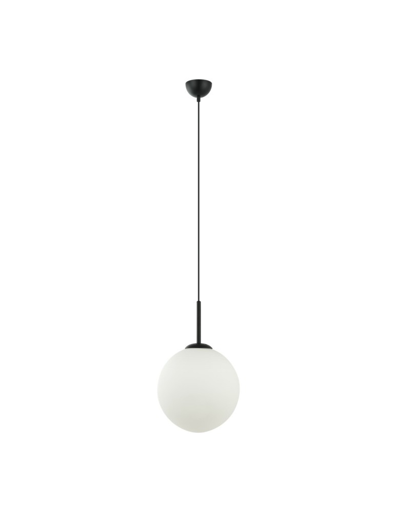 Lampy wiszące kule - Italux Deore Wisząca Czarny, biały 1xE27 40W PND-5578-1L-BK - product kolory-swiatla.pl 2