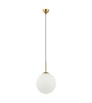 Lampy wiszące kule - Italux Deore Wisząca Brąz antyczny, biały 1xE27 40W PND-5578-1L-BRO - product 2