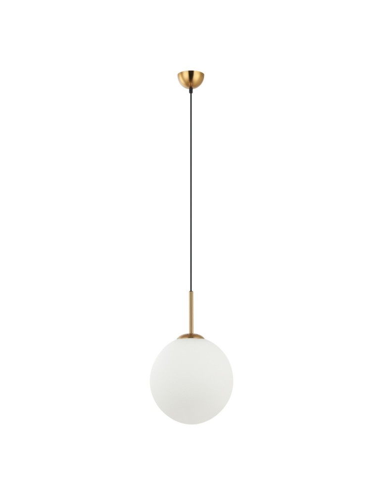 Lampy wiszące kule - Italux Deore Wisząca Brąz antyczny, biały 1xE27 40W PND-5578-1L-BRO - product kolory-swiatla.pl 2