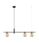 Lampy wiszące nad wyspę - Italux Bletter Wisząca Czarny, bursztynowy 3xG9 25W PND-5225-3-BK-AMB - product 2