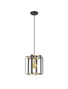 Italux Primero Wisząca Złoty, czarny mat 1xE27 60W PND-44003-1-BK-GD