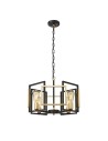 Italux Primero Wisząca Złoty, czarny mat 4xE27 60W PND-44003-4-BK-GD