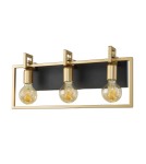 Kinkiety - Italux Primero Kinkiet Złoty, czarny mat 3xE27 60W WL-44003-3-BK-GD - product 2