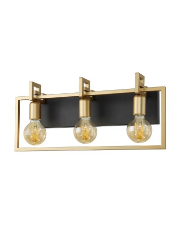 Italux Primero Kinkiet Złoty, czarny mat 3xE27 60W WL-44003-3-BK-GD - produkt 2