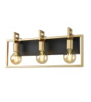 Kinkiety - Italux Primero Kinkiet Złoty, czarny mat 3xE27 60W WL-44003-3-BK-GD - product 1