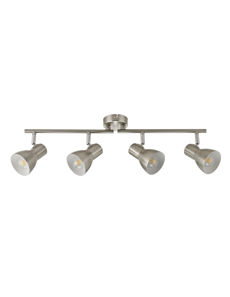 Lampy sufitowe reflektory - Italux Riado Reflektor/Spot Nikiel satynowany 4xE14 40W SPL-3422-4-SN - product kolory-swiatla.pl 2