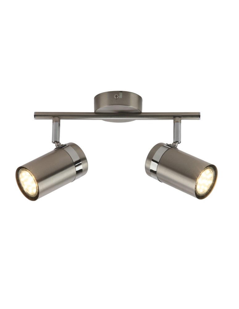 Italux Palmoni Reflektor/Spot Nikiel satynowany, chrom 2xGU10 35W SPL-2024-2 Italux Palmoni Reflektor/Spot Nikiel satynowany, chrom 2xGU10 35W SPL-2024-2
