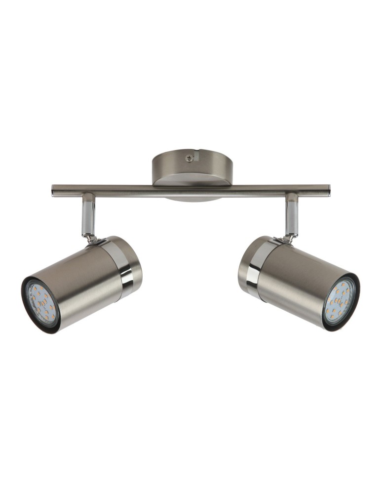 Italux Palmoni Reflektor/Spot Nikiel satynowany, chrom 2xGU10 35W SPL-2024-2 Italux Palmoni Reflektor/Spot Nikiel satynowany, chrom 2xGU10 35W SPL-2024-2