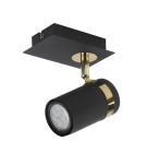 Lampy sufitowe reflektory - Italux Verano Reflektor/Spot Czarny mat, złoty chrom 1xGU10 35W SPL-2031-1 - product 2
