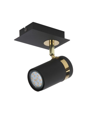 Italux Verano Reflektor/Spot Czarny mat, złoty chrom 1xGU10 35W SPL-2031-1 - produkt 2
