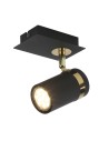 Italux Verano Reflektor/Spot Czarny mat, złoty chrom 1xGU10 35W SPL-2031-1