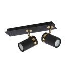 Lampy sufitowe reflektory - Italux Verano Reflektor/Spot Czarny mat, złoty chrom 2xGU10 35W SPL-2031-2 - product 2