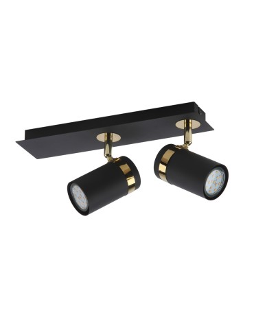 Italux Verano Reflektor/Spot Czarny mat, złoty chrom 2xGU10 35W SPL-2031-2 - produkt 2