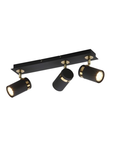 Italux Verano Reflektor/Spot Czarny mat, złoty chrom 3xGU10 35W SPL-2031-3
