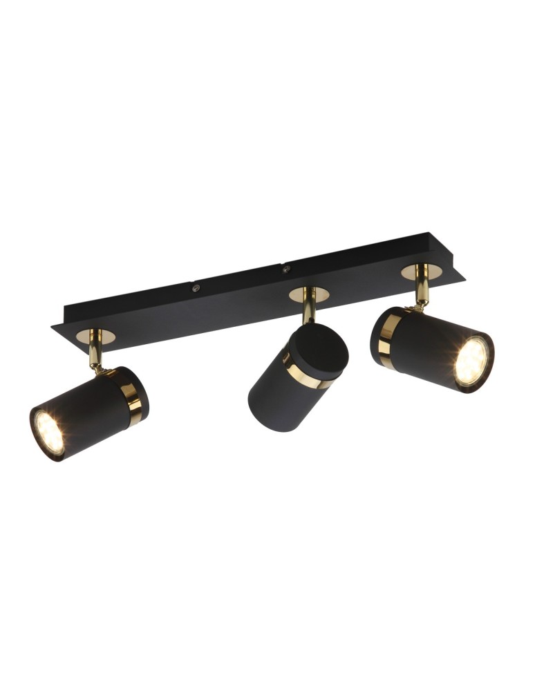 Italux Verano Reflektor/Spot Czarny mat, złoty chrom 3xGU10 35W SPL-2031-3