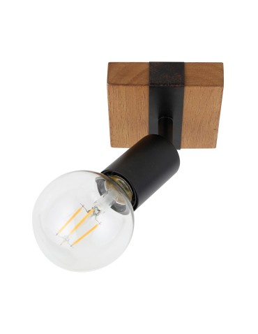 Italux Molini Reflektor/Spot Czarny, drewno 1xE27 40W SPL-2079-1 - produkt 2