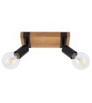 Lampy sufitowe reflektory - Italux Molini Reflektor/Spot Czarny, drewno 2xE27 40W SPL-2079-2 - product 2