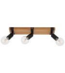 Lampy sufitowe reflektory - Italux Molini Reflektor/Spot Czarny, drewno 3xE27 40W SPL-2079-3 - product 2