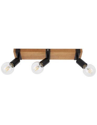 Italux Molini Reflektor/Spot Czarny, drewno 3xE27 40W SPL-2079-3 - produkt 2