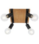 Lampy sufitowe reflektory - Italux Molini Reflektor/Spot Czarny, drewno 4xE27 40W SPL-2079-4 - product 1