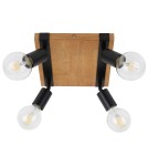 Lampy sufitowe reflektory - Italux Molini Reflektor/Spot Czarny, drewno 4xE27 40W SPL-2079-4 - product 2