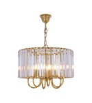 Lampy wiszące glamour - Zuma Line Paris Lampa Wisząca Złoty/Przezroczysty 1906/6 - product 2