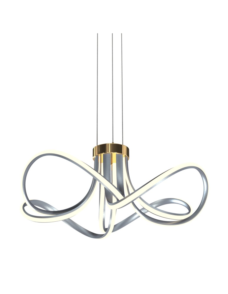 Zuma Line Abro Lampa Wisząca Czarny/Francuskie Złoto/Szary Md5520-4-3Bgbdt