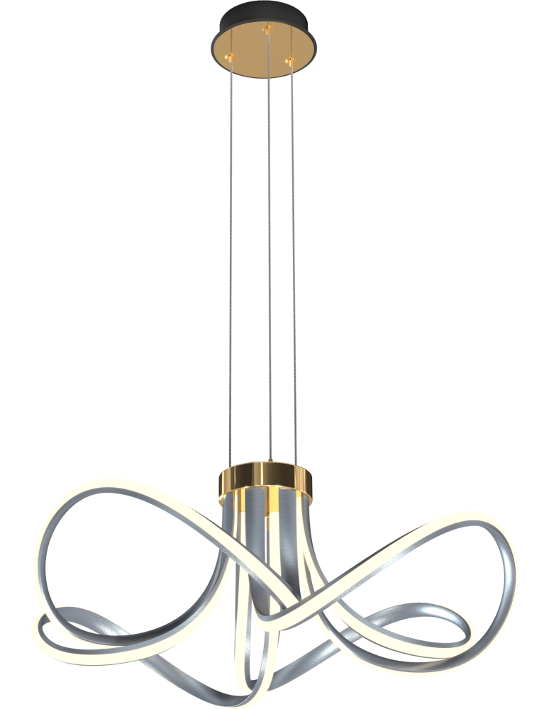 Zuma Line Abro Lampa Wisząca Czarny/Francuskie Złoto/Szary Md5520-4-3Bgbdt