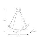 Lampy wiszące LED - Zuma Line Erda Wisząca z Przełącznikiem Barwy Światła 3000K/4000K/6000K Czarny 19600P-BK - produkt 3