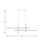 Lampy wiszące nad wyspę - Zuma Line Edge Wisząca z Przełącznikiem Barwy Światła 3000K/4000K/6000K Złoty/Czarny 22008P-BK/GD - produkt 3