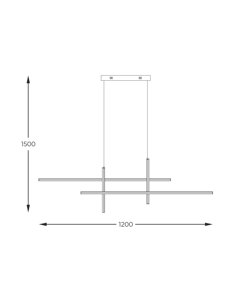 Zuma Line Edge Wisząca z Przełącznikiem Barwy Światła 3000K/4000K/6000K Złoty/Czarny 22008P-BK/GD