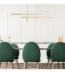 Lampy wiszące nad wyspę - Zuma Line Edge Wisząca z Przełącznikiem Barwy Światła 3000K/4000K/6000K Złoty/Czarny 22008P-BK/GD - produkt 4