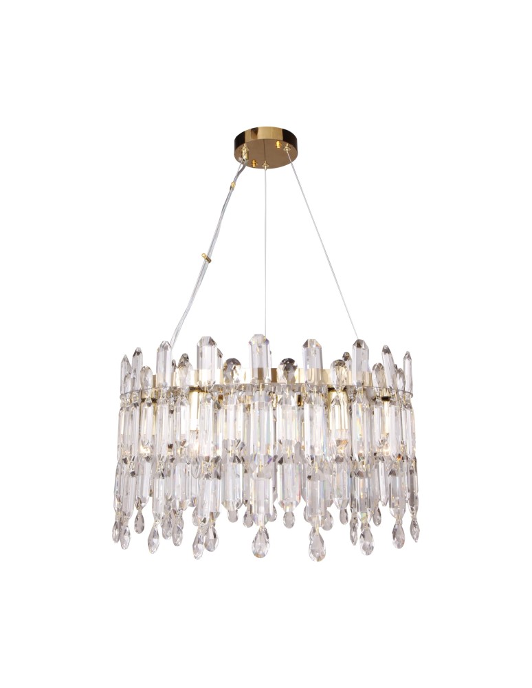 Zuma Line Crown Lampa Wisząca Złoty/Przezroczysty 9867-500