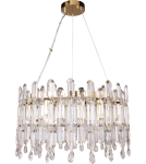 Lampy wiszące glamour - Zuma Line Crown Lampa Wisząca Złoty/Przezroczysty 9867-500 - produkt 1