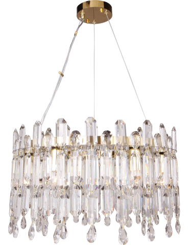 Zuma Line Crown Lampa Wisząca Złoty/Przezroczysty 9867-500
