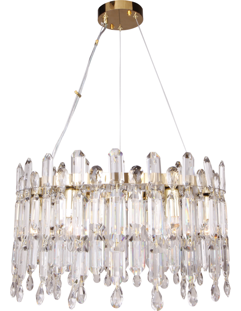 Zuma Line Crown Lampa Wisząca Złoty/Przezroczysty 9867-500