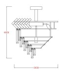 Lampy sufitowe z kryształami - Zuma Line Lyon Lampa Sufitowa Złoty/Przezroczysty C23910/9 - produkt 2