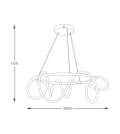 Lampy wiszące LED - Zuma Line Balbo Wisząca z Funkcją Zmiany Barwy Światła 3000K/4000K/6000K Czarny 20006PL-BK - produkt 2