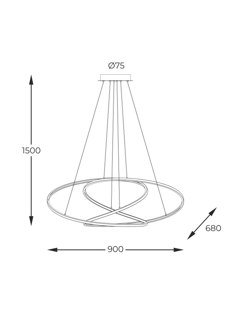 Lampy wiszące LED - Zuma Line Cholet Lampa Wisząca Francuskie Złoto Md7360-1A-3Gt - produkt kolory-swiatla.pl 3