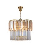 Lampy wiszące glamour - Zuma Line Camille Lampa Wisząca Złoty/Jasny+Bursztynowy 19101/8 - produkt 1