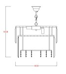 Lampy wiszące glamour - Zuma Line Camille Lampa Wisząca Złoty/Jasny+Bursztynowy 19101/8 - produkt 2