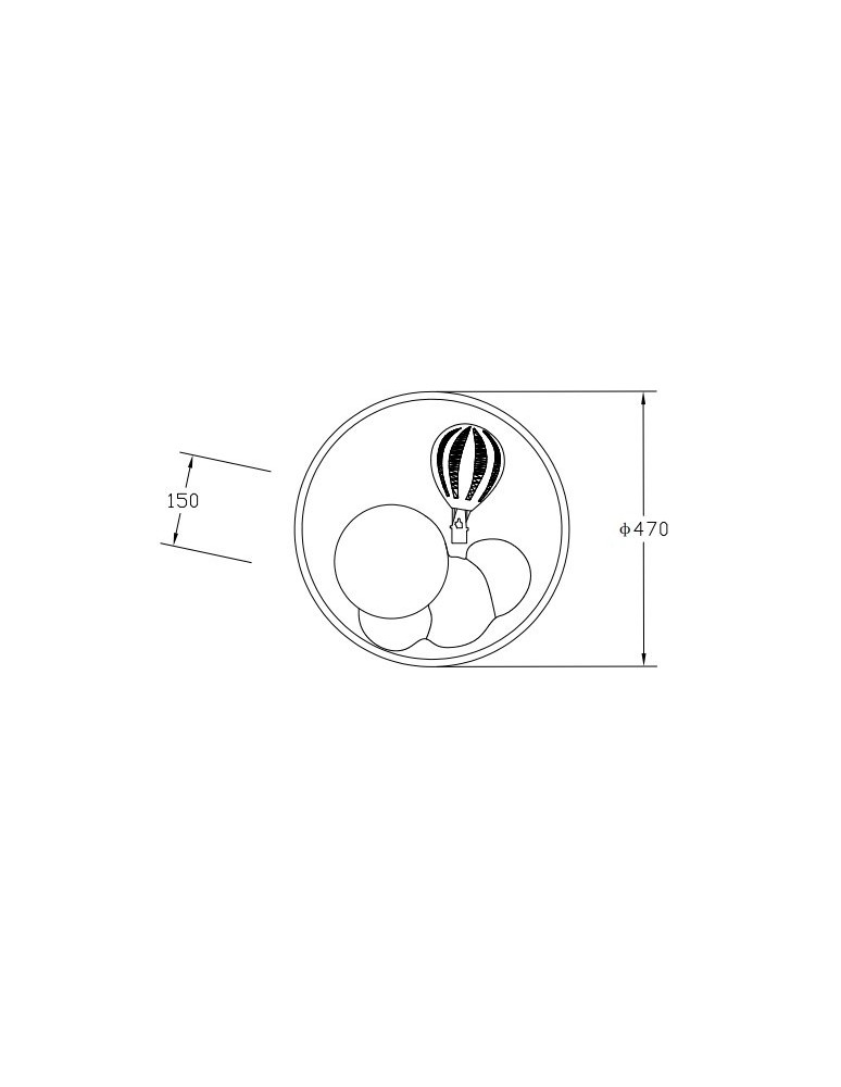 Zuma Line Focus Lampa Sufitowa Dziecięca 3-stopniowe ściemnianie Kolorowa MX4148-1-DWLD