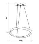 Lampy wiszące okręgi - Zuma Line Girona Lampa Wisząca Piaskowy/Nikiel Md9190-1S-3Nt - produkt 2