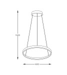 Lampy wiszące okręgi - Zuma Line Breno Wisząca z Przełącznikiem Barwy Światła 3000K/4000K/6000K Złoty 2023201-GD60 - product 2
