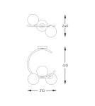 Lampy sufitowe kule - Zuma Line Molecule Lampa Sufitowa Złoto Francuskie C0454-03Q-F7Aa - product 2
