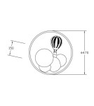 Lampy sufitowe dziecięce - Zuma Line Focus Lampa Sufitowa Dziecięca 3-stopniowe ściemnianie Kolorowa MX4148-1-DWFD - product 2